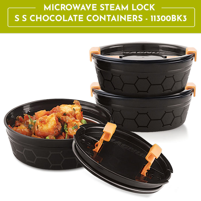 Microwave Safe Stainless-Steel Steam Lock Containers