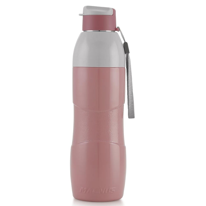 Magnus Quench 800 Sports Water Bottle - Insulated Bottle with Flip Lid, Leakproof Designed Bottle for Summer,Freezer-Friendly,Perfect for Kids & Adults for Office & School (Pink, 670ml)