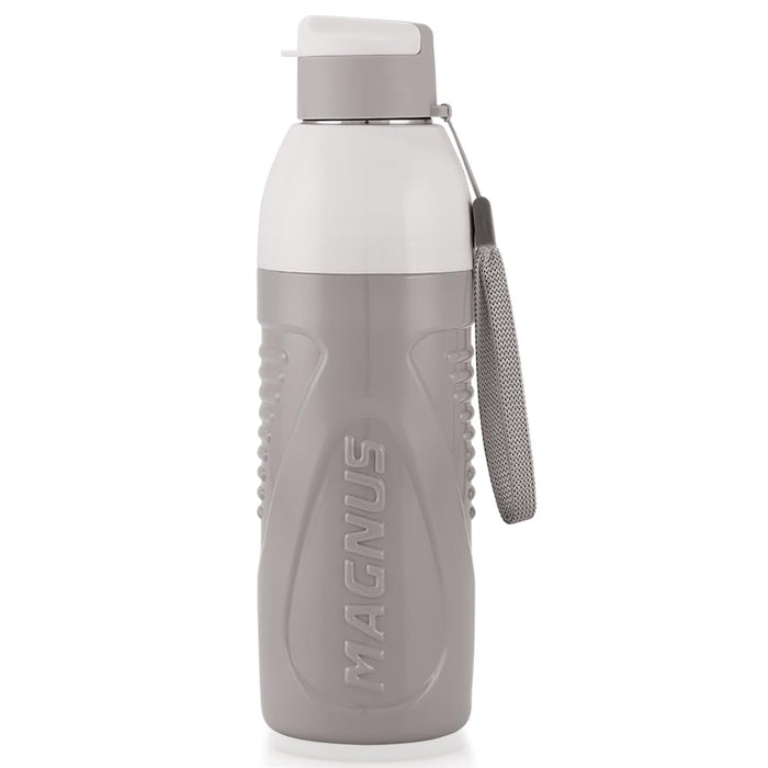 Magnus HyDrive 600 Sports Water Bottle - Insulated Bottle with Flip Lid, Leakproof Designed Bottle for Summer,Freezer-Friendly,Perfect for Kids & Adults for Office & School (Grey, 580ml)