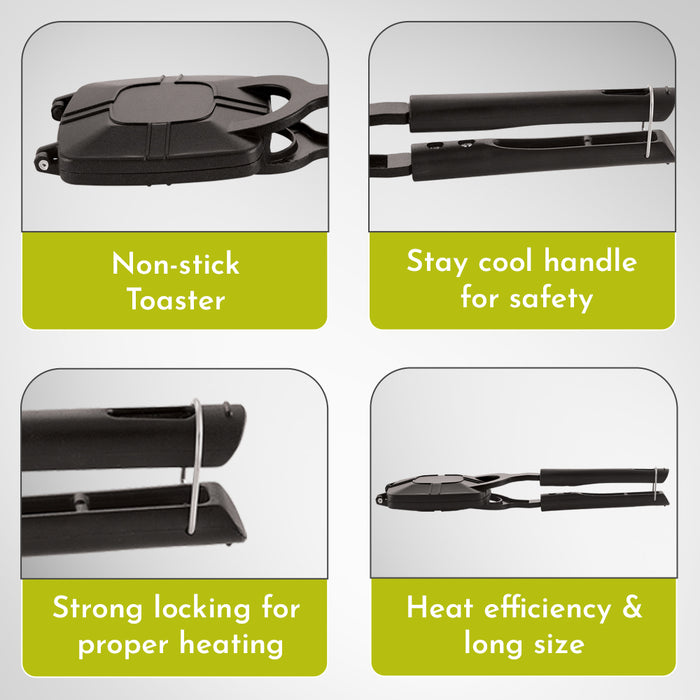 Magnus Optima Non Stick Grill Crispy Toaster for Gas Stoves - Quick Heat-Up, Uniform Cooking, PFOA-Free Non-Stick, Easy Release, Ergonomic Bakelite Handle, No Cut Design