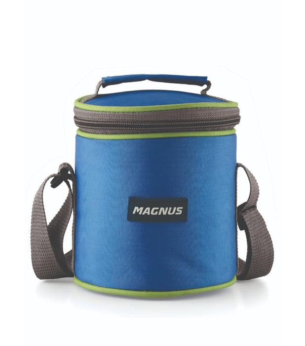 Magnus Aura 2 Deluxe Stainless Steel Lunch Box with Insulated Cover - Airtight & Leakproof Design | Blue Lunch Box for Kids | Durable Lunch Boxes for Office Men & Women | Tiffin Box