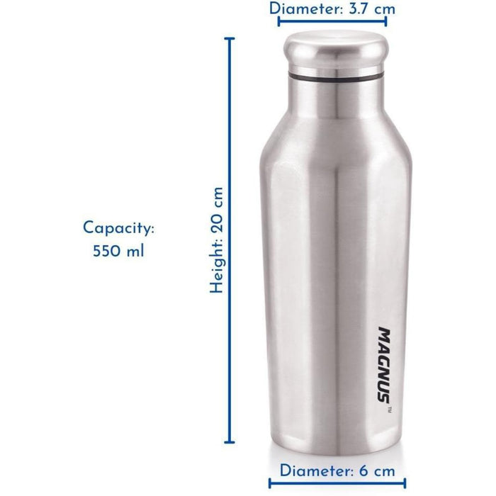 Sporty Single Wall Stainless Steel Bottle for Men & Women (BPA Free, Leakproof)