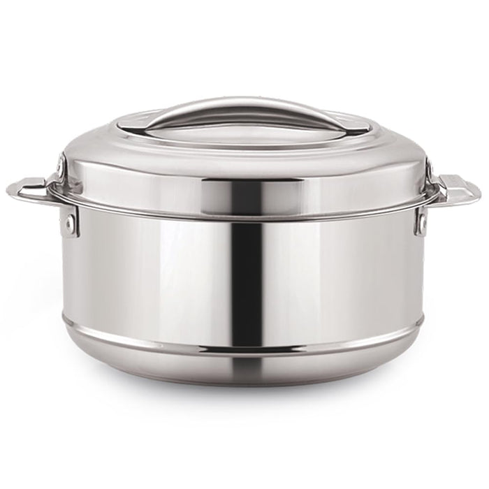 Magnus Rio Hot & Cold Double Walled Stainless Steel Casserole with Lid for 1000 ML, Silver | PU Insulated | Hygiene | Odourless | Stylish Design | Versatile Use for Storing Rice-Gravy-Roti