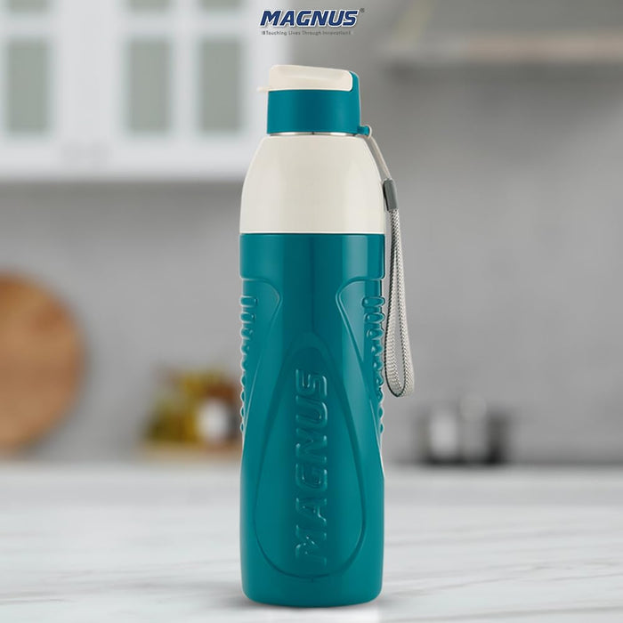 Magnus HyDrive 800 Sports Water Bottle - Insulated Bottle with Flip Lid, Leakproof Designed Bottle for Summer,Freezer-Friendly,Perfect for Kids & Adults for Office & School (Blue, 670ml)