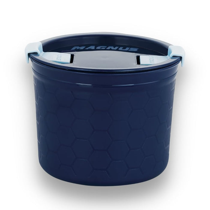 Magnus Steel, Plastic Utility Container - 450 ml  (Pack of 2, Black, Blue)