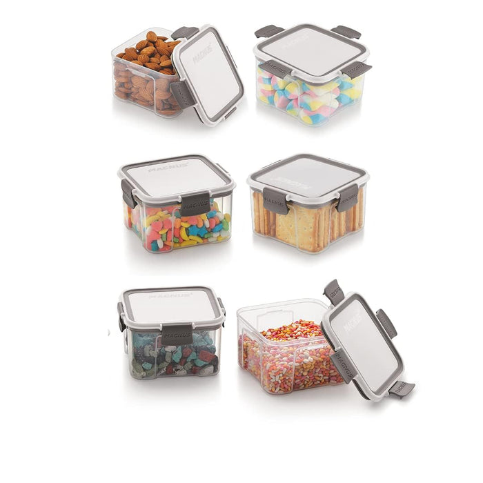 Magnus Modulock BPA Free Airtight & Leakproof Transparent Food Container Set (Set of 18)