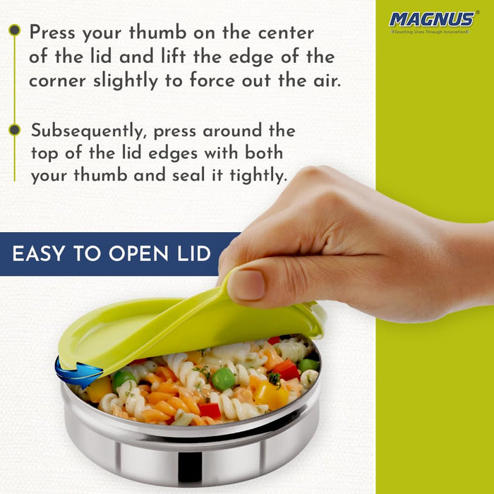 Magnus Easy Lock Stainless Steel Container