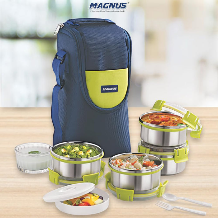 Steel lunch box with bag on sale