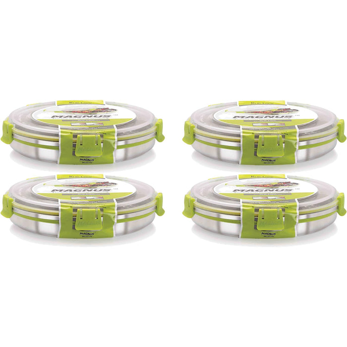 Stainless Steel Airtight Leakproof Storage Container Set of 4, 650 ml each