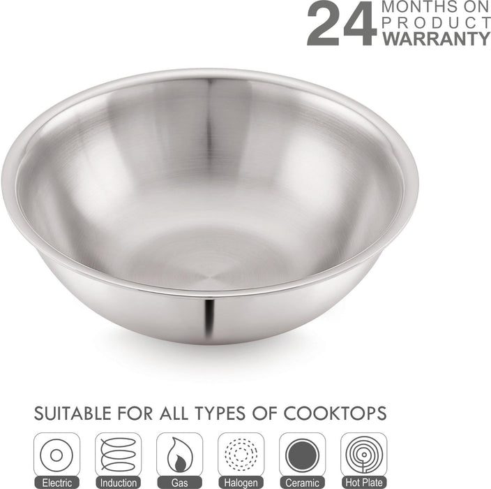 Magnus Triply Deep Tasla 3.4 L capacity 26 cm diameter (Stainless Steel, Induction Bottom)