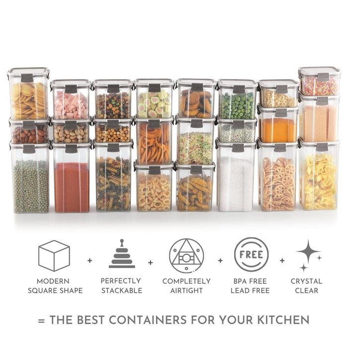 Magnus Modulock BPA Free Airtight & Leakproof Transparent Food Container Set (Set of 24)