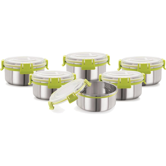 Stainless Steel Airtight Leakproof Storage Container, 450 ML Each