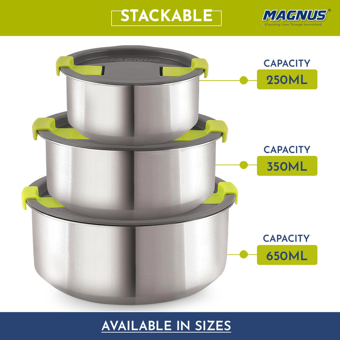 Magnus Steam Lock Stainless Steel Container