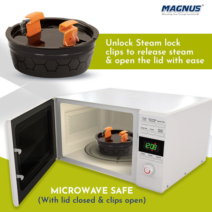 Microwave Safe Stainless-Steel Steam Lock Containers