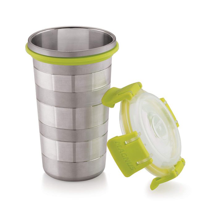 Magnus Stainless Steel Matte Klip Lock Tumbler |350ml | Leak-Proof & Airtight Tumbler with Lid - Perfect for Travel, Office, and Kids | Ideal for Juice, Lassi, Buttermilk |Sleek & Portable