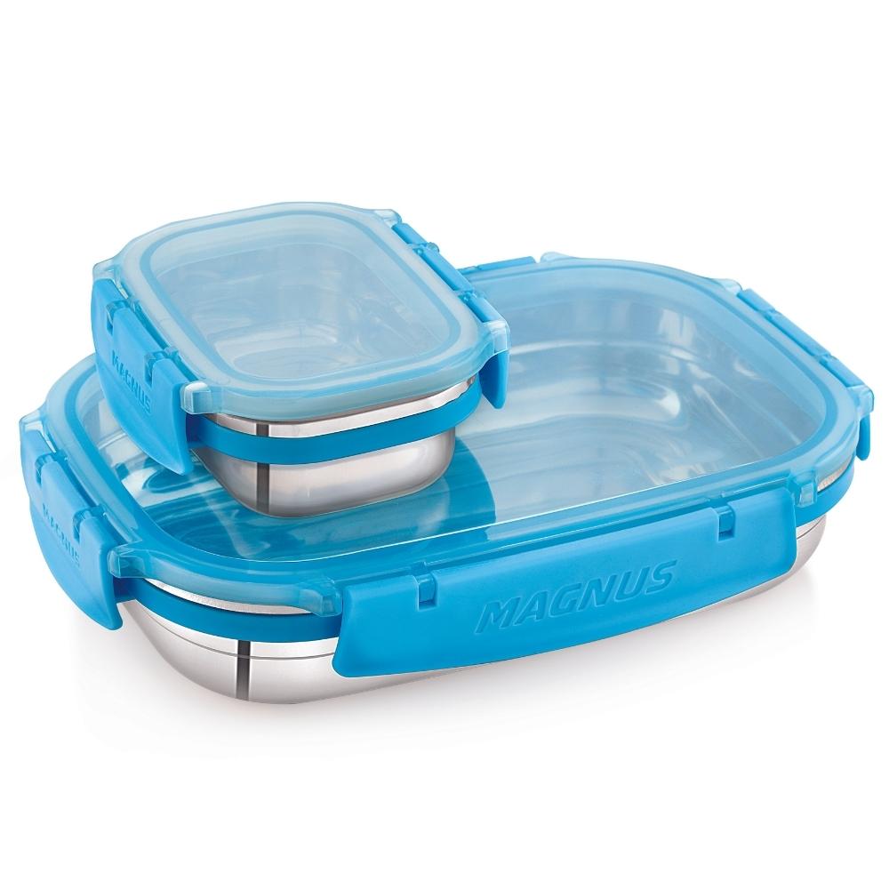 Magnus Pride 3 Deluxe Insulated Lunch Box ,750 ml, Blue — Magnus