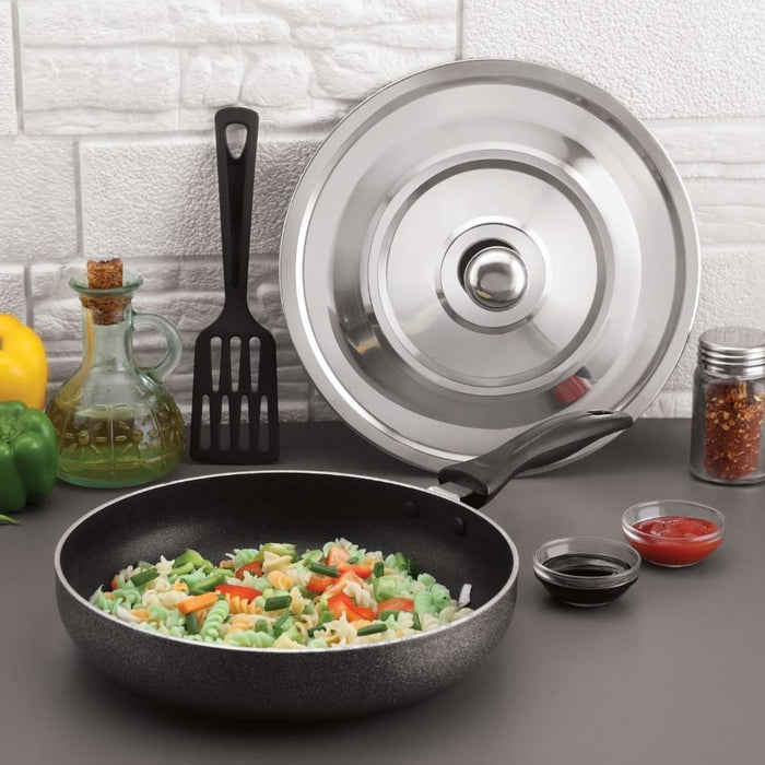 Alegacy Optima ll 21CT Stainless Steel Fry Pan with Helper Handle